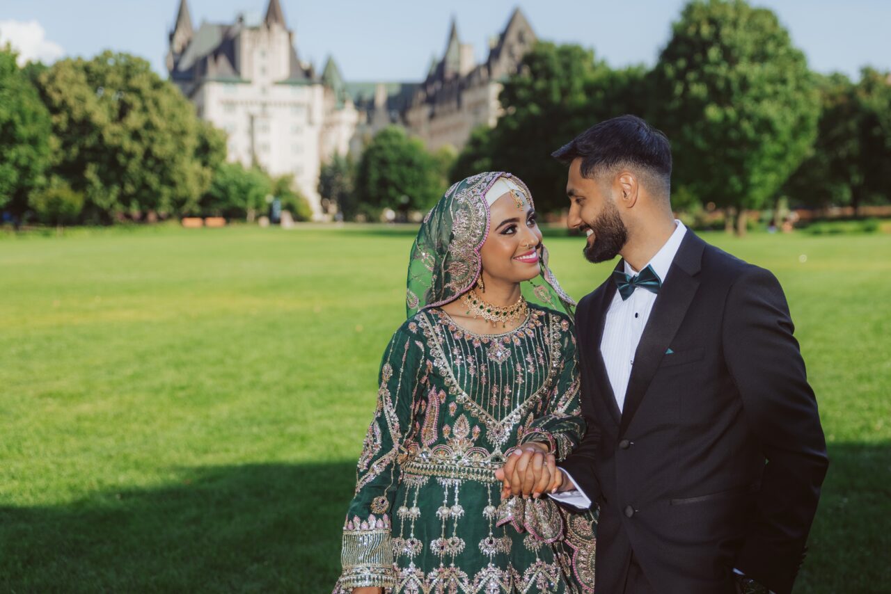 South Asian bride getting ready